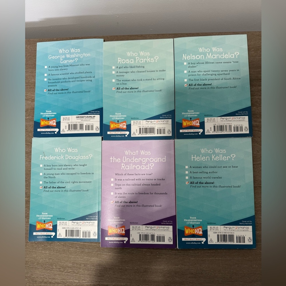 Who Was Series of 6 Books | Very Good Condition - Picture 2 of 2